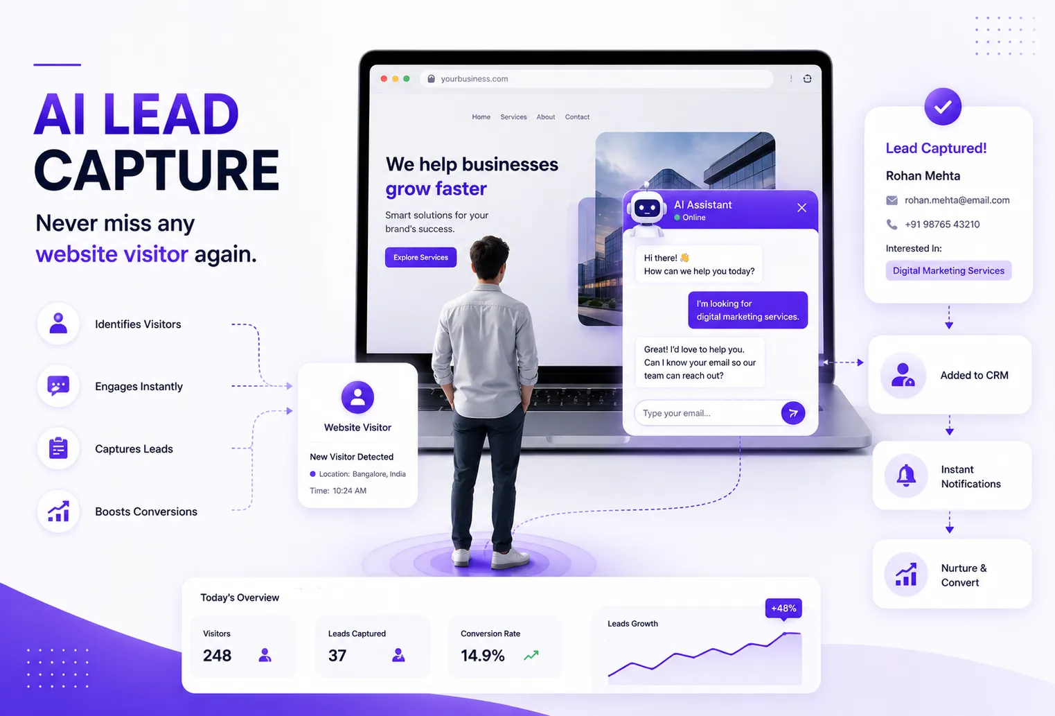 AI Lead Capture: Never Miss a Website Visitor Again
